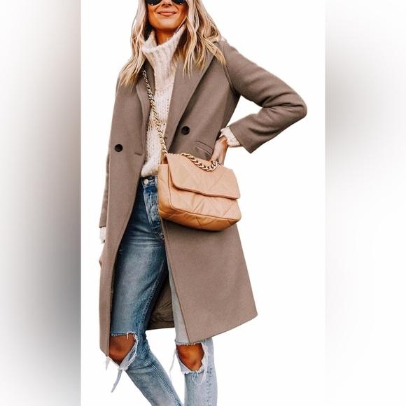 None Jackets & Blazers - 🆕Casual Notch Lapel Single-Breasted Peacoat Wool
 Coat